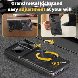 เคสโทรศัพท์แบบมีขาตั้งแม่เหล็กแบบเลื่อนได้ วัสดุ TPU และ PC สำหรับ VIVO IQOO Z10 Turbo Pro 5G - Product Image 5