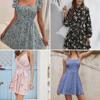 Nouvelle Arrivée Robe Courte en Coton pour Femme avec Broderie Florale et Dentelle Vêtements d'Été Lots Mixtes en Gros Crop Tops