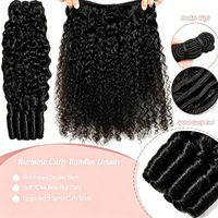 Extensions de cheveux humains brésiliens vierges 12A SDD Pixie Curl, double épaisseur, cuticules alignées, type Funmi