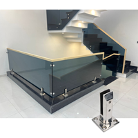 Collier de fixation en acier inoxydable moderne HL Duplex 304 316 pour garde-corps en verre de balcon, piscine, clôture, appartement, hôtel, escalier, villa