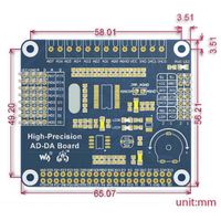 Modul AD/DA Presisi Tinggi PENPOS Factory Outlets ADS1256 DAC8552 untuk Papan Ekspansi Rasp AD DA