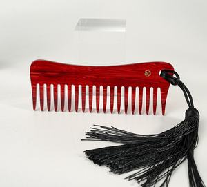 Peine de Acetato de Celulosa Kinling OEM/ODM Retro Hecho a Mano con Dientes Anchos de 4 mm, Logotipo Personalizado, Certificación CE RoHS para Cabello Liso - Product Image 6