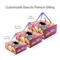 Boîte d'emballage de fruits personnalisée, pliable, à poignée, utilisée pour l'emballage du kiwi, du raisin, de l'orange, de la fraise, boîtes en carton ondulé