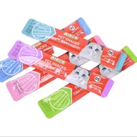 Emballage frais nourriture humide pour chat nouveau produit chaud friandises pour animaux de compagnie bandes de nutrition de viande en conserve molle pour chats