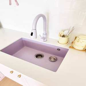 Modern 304 stainless steel embossed scratch resistant wear-resistant intelligent pull-down waterfall kitchen sink - Product Image 5