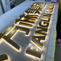 Großhandel Europäischer Standard 3D Halo Beleuchtete Hintergrundbeleuchtete LED-Buchstaben Wetterfeste Edelstahl-Beschilderung Hochwertige Einkaufszentrum-Autodekoration