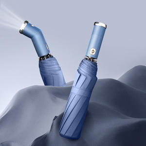 Parapluies portables de voyage pliables compacts avec logo personnalisé, parapluie automatique à 3 plis avec impression de logo - Product Image 6