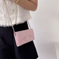Sac de téléphone portable en cuir véritable personnalisé, mini pochette bandoulière avec chaîne, portefeuille porte-monnaie