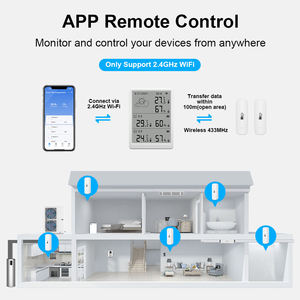 Estación Meteorológica Inteligente Tuya para el Hogar, Control por Aplicación Android, Pronóstico <span class=keywords><strong>Digital</strong></span> Interior/Exterior por Wi-Fi, <span class=keywords><strong>2</strong></span> Sensores, Higrómetro, Temperatura, ABS - Product Image 3