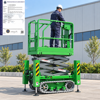 Schneller Versand 5m 6m 8m 10m Elektrische Tragbare Raupen-Scherenhebebühne mit Eigenantrieb