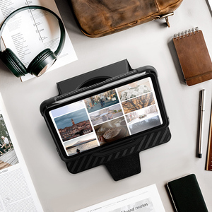 Housse de tablette en cuir PU ajuster étui de béquille pour iPad Mini 6/Mini 7 Business pare-chocs intégré dans un porte-crayon - Product Image 2