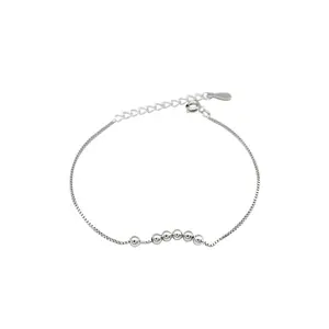 Bracelet de perles en argent sterling 925, bijoux à la mode, pois,