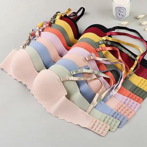 Sujetador para Mujeres con Pechos Pequeños, Precio Económico, Color Sólido, Tirantes Ajustables, Sin Varillas, Venta al por Mayor, Sujetador para Damas - Product Image 4