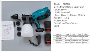 20VCordless Electric <strong>Paint</strong> <strong>Sprayer</strong> 1000ml Wall Pressure Motor HVLP Spray Gun Portable DIY Painting Tool for Wall Furniture Fence - Product Image 6