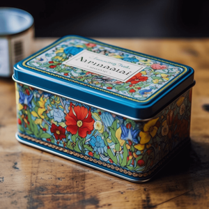 White Metal <strong>Recipe</strong> <strong>Box</strong> with Colorful Cooking <strong>Recipe</strong> Tin <strong>Box</strong> Cooking Cards Tinplate Tin <strong>Box</strong> - Product Image 1