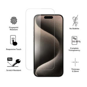 Vidrio templado 9H 3Pack Protector de lente de cámara Accesorios para Teléfono Celular Protectores de pantalla de teléfono para iPhone 16 15 17 Pro Max 14 Plus - Product Image 3