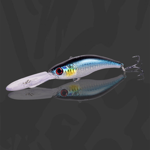 Leurres de pêche Big Bib Minnow en ABS, leurres d'eau de surface en plastique dur pour la pêche au cabillaud, à la perche, au maquereau, en mer, en bateau, au marlin, au brochet, appâts durs - Product Image 3