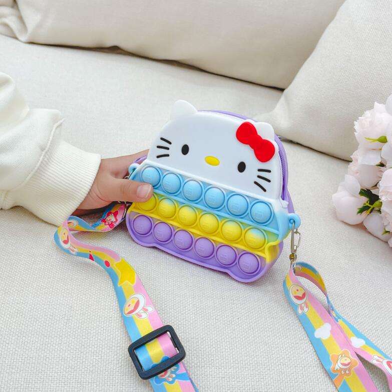 New Kids Cute Stress-relief Panda Cartoon Bag Small Crossbody Bag for Girls