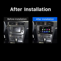 Meihua – Kit de tableau de bord de luxe avec façade d'autoradio 9 pouces en ABS pour VW Golf 7 2013-2017, cadre stéréo avec faisceau de câbles et Canbus