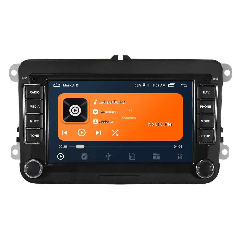 Radio Mobil Layar Sentuh 7 Inci BT Gps Navigasi Mobil Player Stereo untuk VW(Golf, Pasat, Skoda,Tiguan,Bora,Leon)AutoRadio