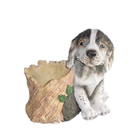 Résine artisanat jardin ornement animal plante pot jardin fleur pot chien figurine