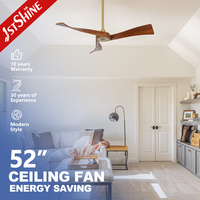 1stshine Ventilador de techo Interior Decorativo 6 velocidades Silencioso Motor de CC Ventilador de techo de alta velocidad de bajo voltaje