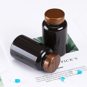 Botella negra de boca ancha para mascotas de 225ml, tapa abatible completa dorada, tableta de vitamina Maca de gama alta, producto de salud, tapa de rosca para uso de píldoras líquidas - Product Image 2