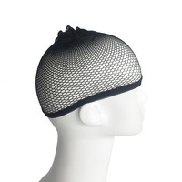 Filet à perruque élastique rayé 100 % coton avec dentelle double face pour le port de perruques