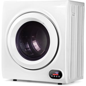เครื่องอบผ้าขนาดกะทัดรัดยี่ห้อ Euhomy 120v 1500w โครงสร้างสแตนเลส พร้อมหน้าจอ LCD ควบคุมการทำงาน 4 โหมดการอบผ้า สีขาว ตัวเครื่องสแตนเลส - Product Image 1