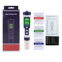 Testeur de qualité de l'eau portable EZ9909 TONY 5-en-1 EC/TDS/PH/Température/Salinité, affichage rétroéclairé, batterie au lithium, fabrication OEM/ODM