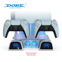 Station de charge et de rangement pour disques de jeu DOBE personnalisée, support vertical avec système de refroidissement par ventilateur pour accessoires de console de jeu PS5