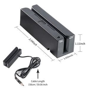 เครื่องอ่านบัตรแถบแม่เหล็ก MSR100 แบบ USB สำหรับบัตรเครดิต บัตรเดบิต บัตรควบคุมการเข้าถึง บัตรขับขี่ประเทศไทย ระบบ <span class=keywords><strong>POS</strong></span> - Product Image 4