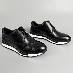 Genuine <b>Leather</b> Men's Full-Grain <b>Leather</b> Dress Shoes Oxfords British Style All-Season Casual <b>Sneaker</b> Original Comfort Design - Product Image 3