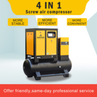 Compresseur d'air industriel combiné à vis tout-en-un GIANTAIR 7.5KW 11KW 18.5kw/25HP 15KW 22KW avec réservoir 300L-600L