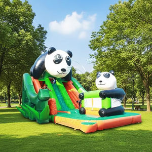 <b>Large</b> PVC Inflatable Panda Bouncer Combo Water Slide for <b>Outdoor</b> Home & School Use Beach Playground Adults Kids - Product Image 2