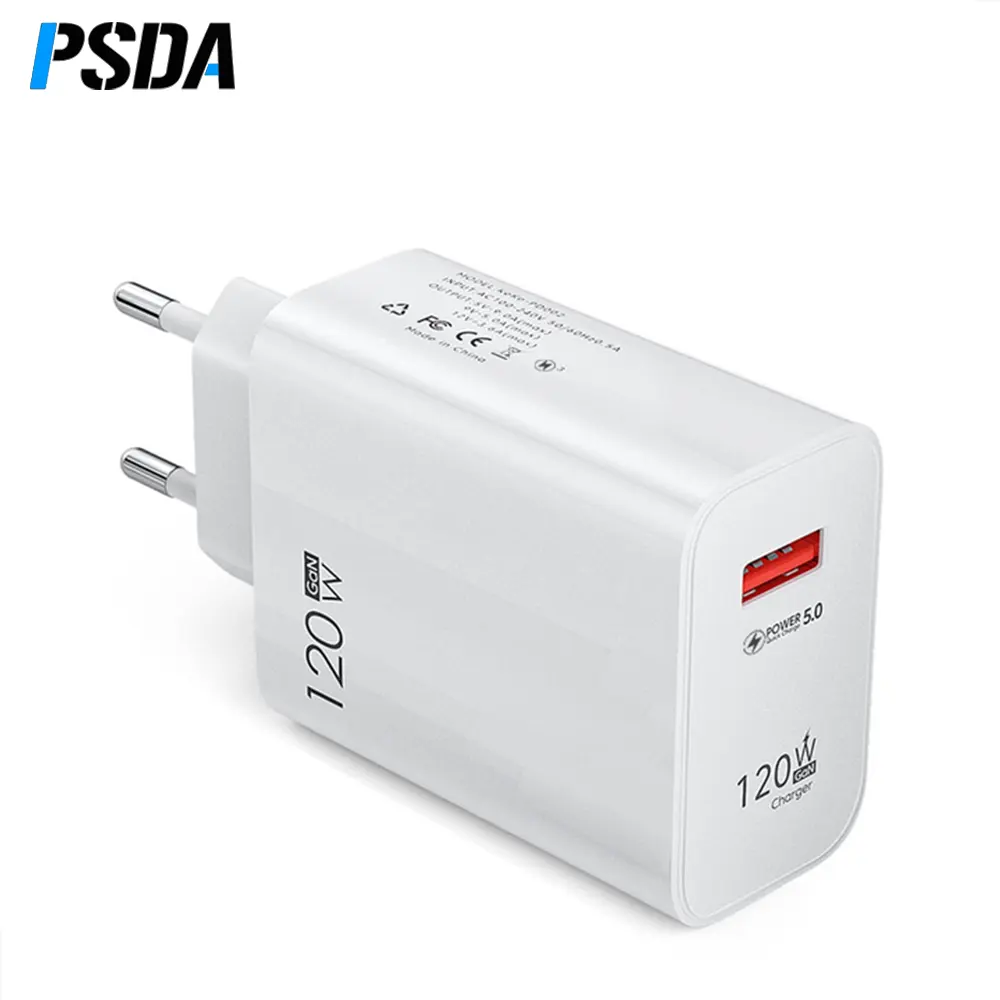 PSDA 120W USB Charger Fast Charging QC3.0 USB C Cable Type C Cable Mobile Phone Chargers For Huawei Samsung Xiaomi Quick Char