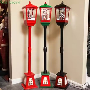 Décoration de Noël YUYANG, lanterne de rue suspendue pour intérieur et extérieur, Père Noël, lanterne à neige avec musique - Product Image 1