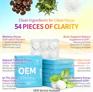 Helikesi Chewing-gum à la caféine naturelle avec L-théanine et vitamines B <span class=keywords><strong>pour</strong></span> la clarté mentale, la fonction cérébrale et l'énergie - Product Image 5