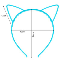 Serre-têtes Lumineux DAMAI en Forme d'Oreilles de Chat, Bandeaux en Plastique pour Enfants, Filles et Femmes, Couronne de Fête