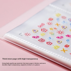 Low Priced 3D Double Sided Square Shape Eco-friendly Plastic Nail <b>Sticker</b> Decal Album <b>Book</b> 80 Slots <b>Collection</b> Nail Art Storage - Product Image 3