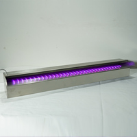 Fontaine de piscine en cascade en acrylique d'usine OEM, cascade lumineuse à LED avec changement de couleur et télécommande, descente d'eau