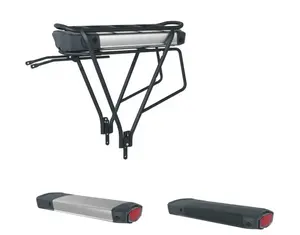 Factory Supply Double deck black metal electric bicycle rear rack suitable for 26 28 inch E bike
