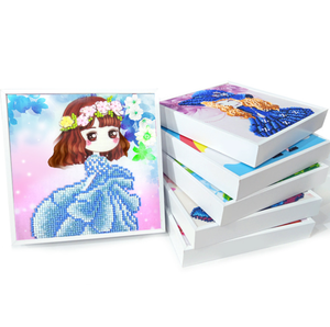 Vente en gros de jouets éducatifs faits à la main, mini cadre blanc, dessin animé, bricolage, peinture au diamant 5D <span class=keywords><strong>pour</strong></span> enfants, ensemble de peinture au diamant <span class=keywords><strong>pour</strong></span> enfants - Product Image 3