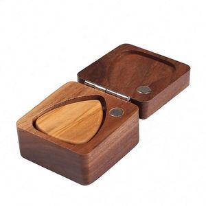Custom Wooden Guitar Pick Holder <b>Box</b> - Storage Organizer for Guitarist <b>Gift</b>, Personalized Guitar Picks Case - Product Image 2