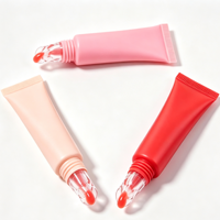 Tube de gloss à lèvres personnalisé avec logo sur le couvercle, 3 ml, 5 ml, 8 ml, tube de gloss à lèvres à presser, tube de baume à lèvres vide, emballage cosmétique en plastique