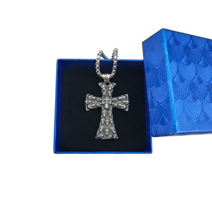 YK Nuova Collana a Forma di Croce per Ragazzi alla Moda, Collana Gotica Retrò in Acciaio Inossidabile con Teschio per Mio Figlio - Product Image 4