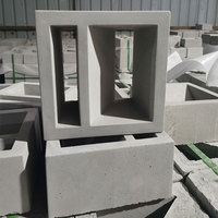 Briques creuses en béton, blocs minces emboîtables avec design tendance de pot de fleurs pour aménagement paysager, murs de séparation frittés