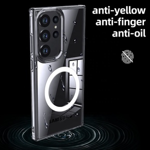 Funda magnética <span class=keywords><strong>de</strong></span> <span class=keywords><strong>cristal</strong></span> transparente para Samsung Galaxy S24 Ultra S24 Plus Funda protectora <span class=keywords><strong>de</strong></span> <span class=keywords><strong>gel</strong></span> <span class=keywords><strong>de</strong></span> goma antiamarilla para Samsung S23 Ultra - Product Image 3
