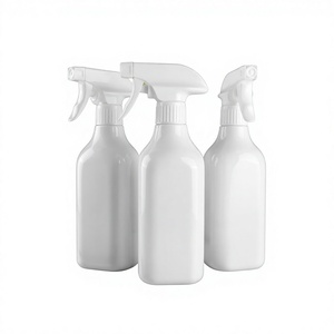 Botella de Spray Blanca PET de 500 ml Cuadrada y Ovalada con Bomba de Gatillo para Limpieza y Uso Cosmético, Capacidad Personalizable, Fabricante de Vietnam - Product Image 1