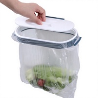 Support mural pour sacs poubelles, rangement de cuisine sans perçage, crochet de suspension pour porte d'armoire, poubelle de cuisine